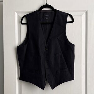 J. Crew Classic Navy Buttoned Vest